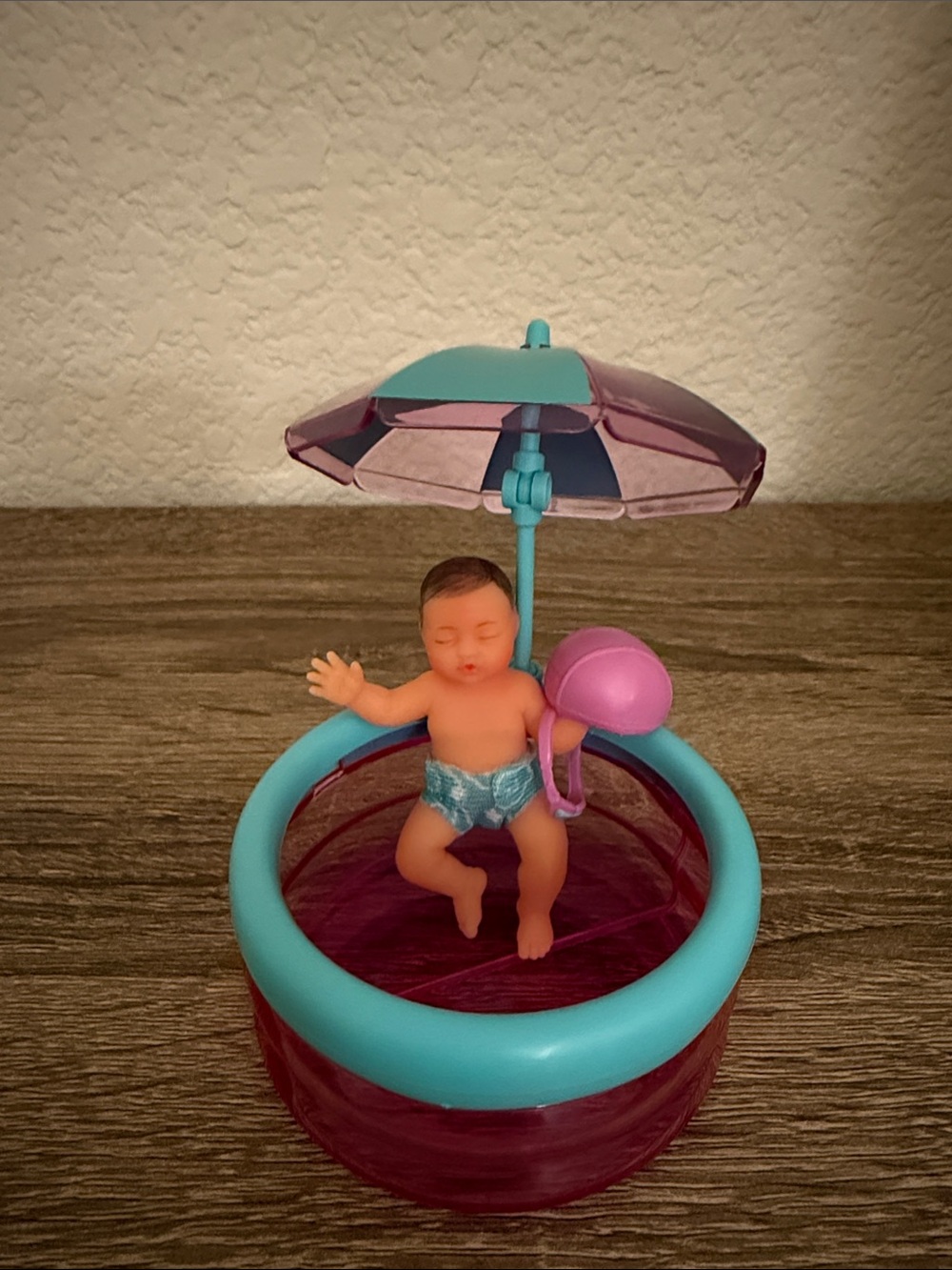 My Mini Baby Purple & Teal Pool Baby W/ Goggles and Swim Cap Series 2
